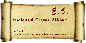 Esztergályos Viktor névjegykártya